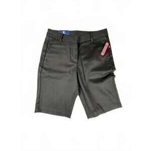 IZOD Shorts Womens 3 Black Stretch Skinny Bermuda Chino Casual Shorts